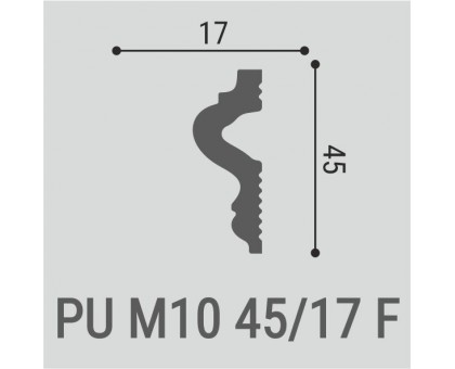 Молдинг гибкий М10 45-17 F