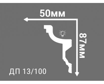 Потолочный плинтус с рисунком ДП 13/100  в г. Екатеринбург