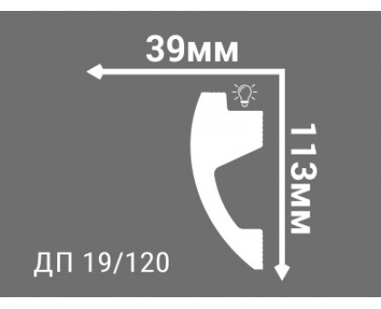 Потолочный плинтус с рисунком ДП 19/120  в г. Екатеринбург