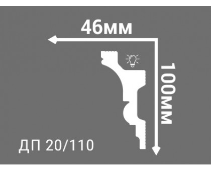 Потолочный плинтус с рисунком ДП 20/110  в г. Екатеринбург
