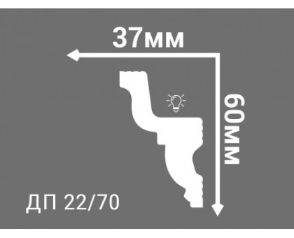 Потолочный плинтус с рисунком ДП 22/70  в г. Екатеринбург