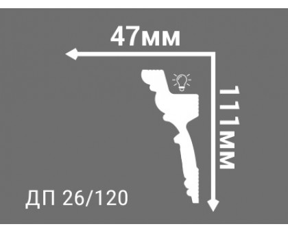 Потолочный плинтус с рисунком ДП 26/120  в г. Екатеринбург