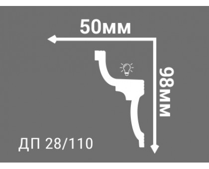 Потолочный плинтус с рисунком ДП 28/110  в г. Екатеринбург
