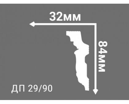 Потолочный плинтус с рисунком ДП 29/90  в г. Екатеринбург