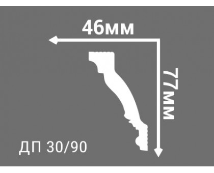 Потолочный плинтус с рисунком ДП 30/90 в г. Екатеринбург