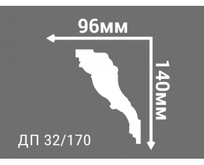 Потолочный плинтус с рисунком ДП 32/170 в г. Екатеринбург