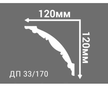 Потолочный плинтус с рисунком ДП 33/170  в г. Екатеринбург