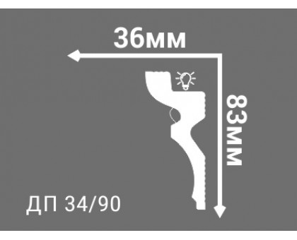 Потолочный плинтус с рисунком ДП 34/90  в г. Екатеринбург