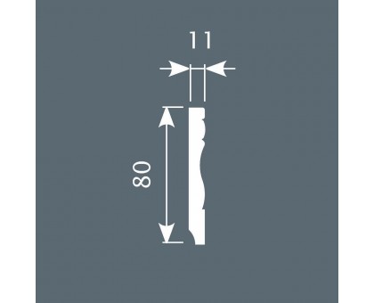 Плинтус П015, 80х11, экополимер в г. Екатеринбург