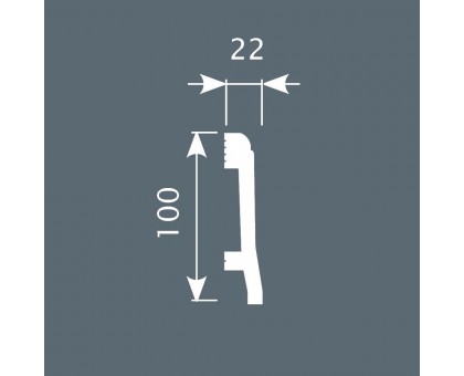 Плинтус П022, 100х22, 2000мм, Экополимер/20 в г. Екатеринбург