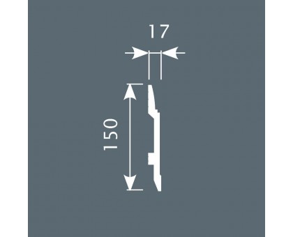 Плинтус П007, 150х17, 2000мм, Экополимер/13 в г. Екатеринбург
