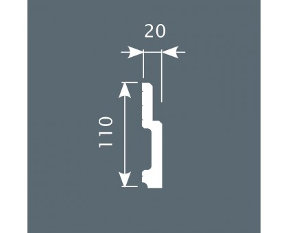 Плинтус П010, 110х20, экополимер в г. Екатеринбург