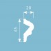 Молдинг для стены М18, 45х20 в г. Екатеринбург