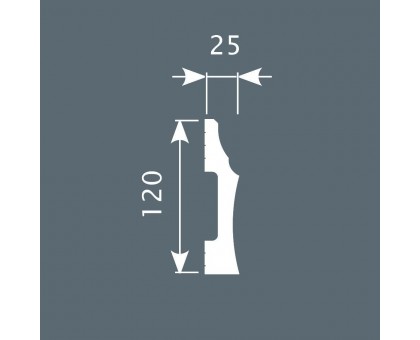 Плинтус П009, 120х25, экополимер в г. Екатеринбург
