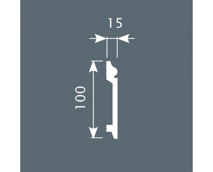 Плинтус П026, 100х15 в г. Екатеринбург