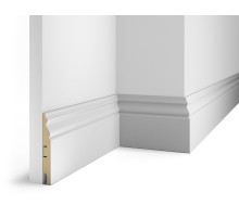 Плинтус под покраску, белый, 125x16x2400 мм, с пазом, AP20 в г. Екатеринбург