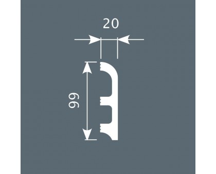 Плинтус П014, 99х20, экополимер в г. Екатеринбург