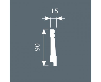 Плинтус П016, 90х15, экополимер в г. Екатеринбург