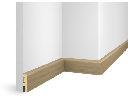 Плинтус 60x16x2400 мм, дуб Беленый, иск. шпон, EP02 в г. Екатеринбург