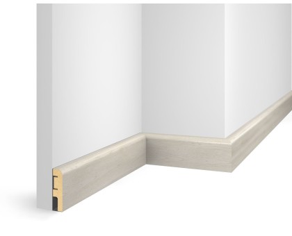 Плинтус 60x16x2400 мм, дуб Перламутровый, иск. шпон, EP02 в г. Екатеринбург