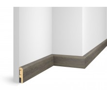 Плинтус 60x16x2400 мм, дуб Серебристый, иск. шпон, EP02 в г. Екатеринбург