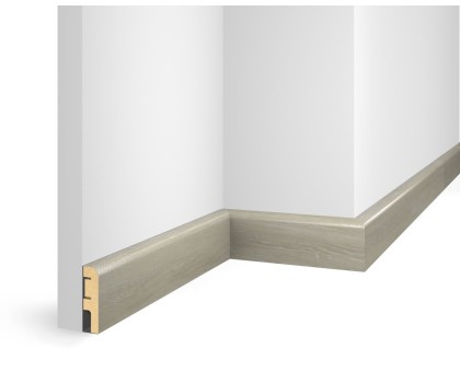 Плинтус 60x16x2400 мм, дуб Светлый, иск. шпон, EP02 в г. Екатеринбург