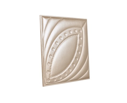 Мягкая стеновая панель из экокожи Petal 400х400 мм - Apricot