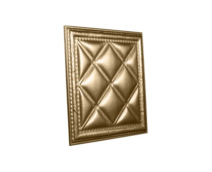 Мягкая стеновая панель  из экокожи Classic 400х400 мм - Champagne