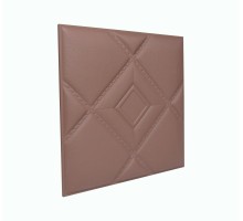 Мягкая стеновая панель из экокожи Luck 400 х 400 мм - Salmon