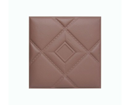 Мягкая стеновая панель из экокожи Luck 400 х 400 мм - Salmon