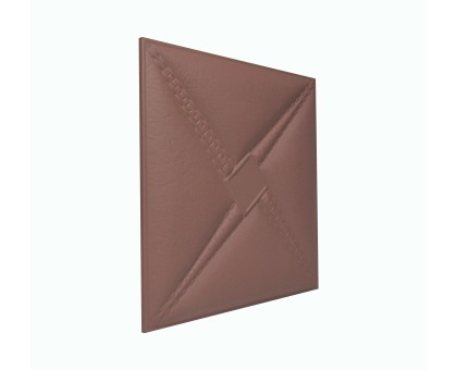 Мягкая стеновая панель из экокожи Stella 400х400 мм - Salmon