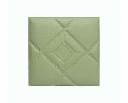 Мягкая стеновая панель из экокожи Luck 400 х 400 мм - Olive