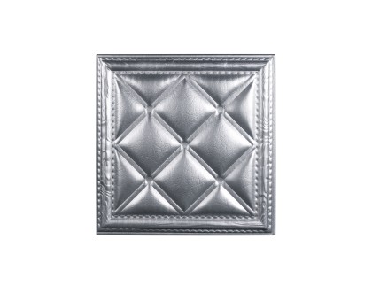 Мягкая стеновая панель  из экокожи Classic 400х400 мм - Silver