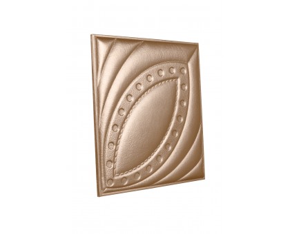 Мягкая стеновая панель из экокожи Petal 400х400 мм - Gold
