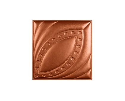 Мягкая стеновая панель из экокожи Petal 400х400 мм - Bronze