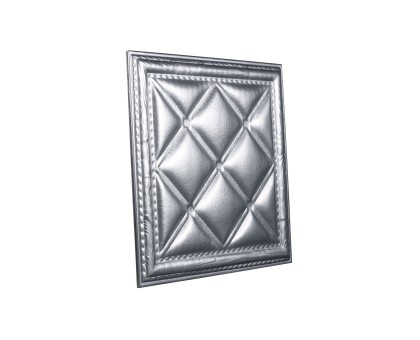 Мягкая стеновая панель  из экокожи Classic 400х400 мм - Silver
