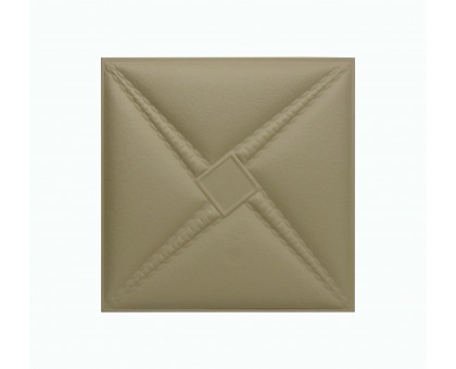 Мягкая стеновая панель из экокожи Stella 400х400 мм - Brandy