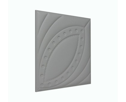 Мягкая стеновая панель из экокожи Petal 400х400 мм - Gray