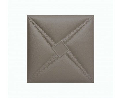 Мягкая стеновая панель из экокожи Stella 400х400 мм - Chestnut