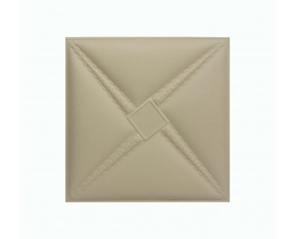 Мягкая стеновая панель из экокожи Stella 400х400 мм - Latte