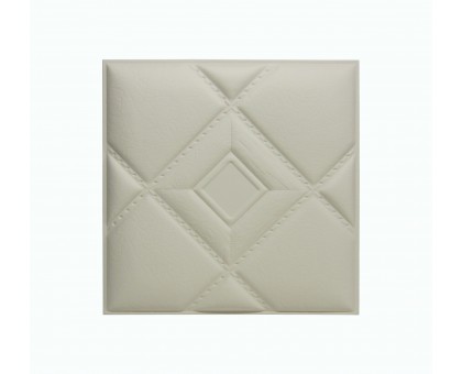 Мягкая стеновая панель из экокожи Luck 400 х 400 мм - Almond