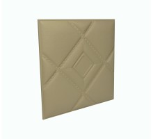 Мягкая стеновая панель из экокожи Luck 400 х 400 мм - Brandy