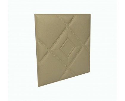 Мягкая стеновая панель из экокожи Luck 400 х 400 мм - Brandy