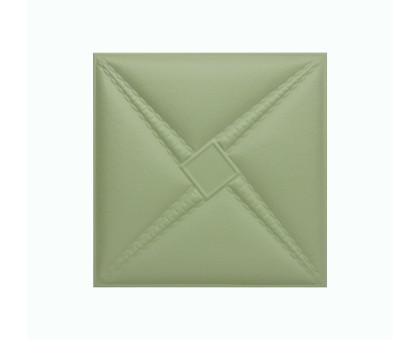 Мягкая стеновая панель из экокожи Stella 400х400 мм - Olive