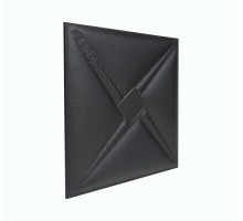 Мягкая стеновая панель из экокожи Stella 400х400 мм - Black