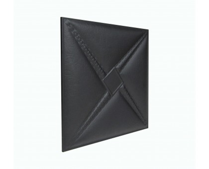 Мягкая стеновая панель из экокожи Stella 400х400 мм - Black