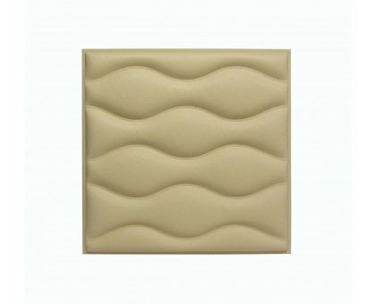 Мягкая стеновая панель из экокожи Wave 400 х 400 мм - Peach