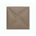 Мягкая стеновая панель из экокожи Stella 400х400 мм - Coffee