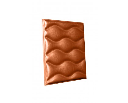 Мягкая стеновая панель из экокожи Wave - Bronze