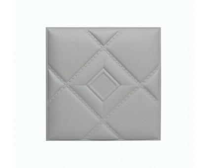 Мягкая стеновая панель из экокожи Luck 400 х 400 мм - Gray